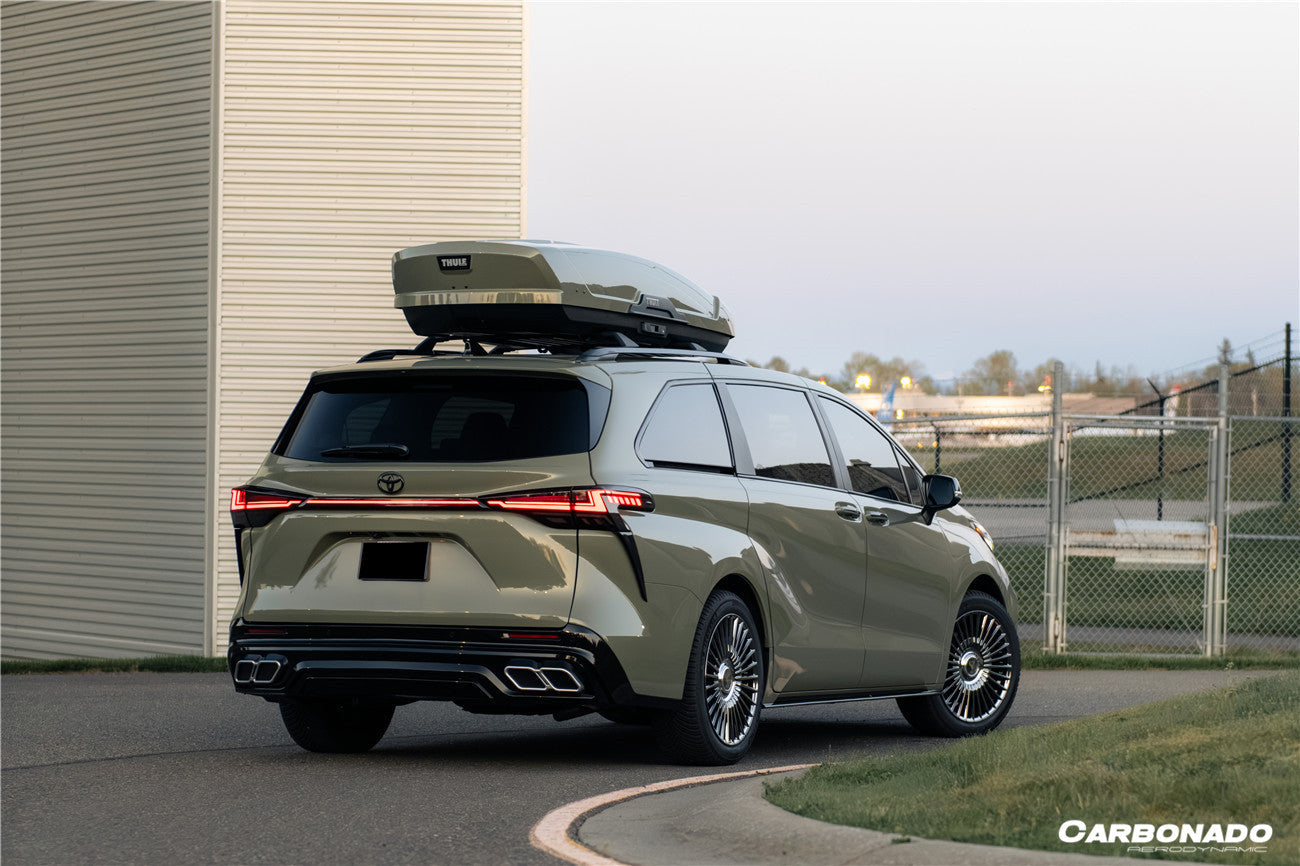 2021-UP Toyota Sienna Thunder Style PP Front Bumper with Lip and Grills and LED Light