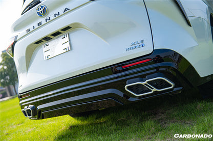 2021-UP Toyota Sienna Thunder Style PP Rear Diffuser with Tips