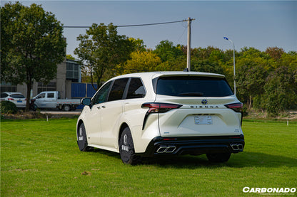 2021-UP Toyota Sienna Thunder Style Plastic Rear Diffuser with Tips