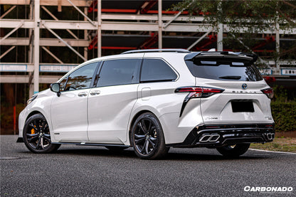 2021-UP Toyota Sienna Thunder Style PP Rear Diffuser with Tips
