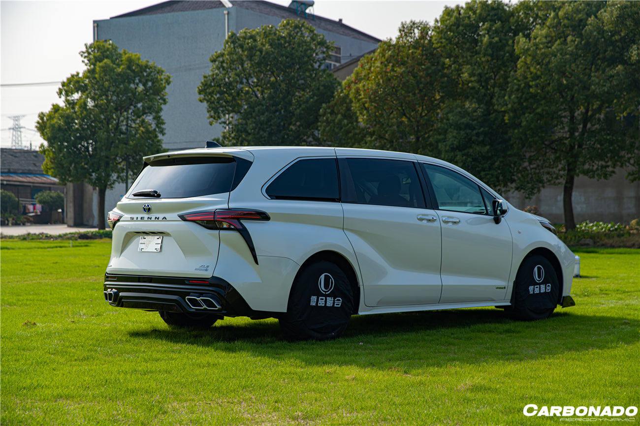 2021-UP Toyota Sienna Thunder Style Plastic Rear Diffuser with Tips