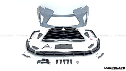 2021-UP Toyota Sienna Thunder Style PP Front Bumper with Lip and Grills and LED Light