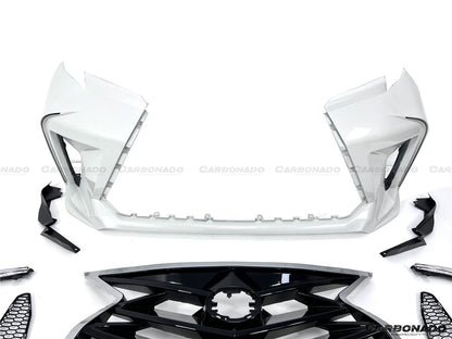 2021-UP Toyota Sienna Thunder Style PP Front Bumper with Lip and Grills and LED Light