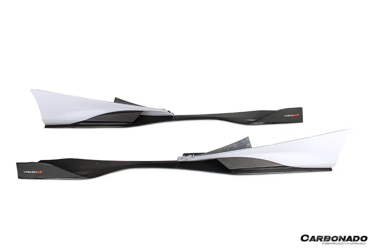 2017-2022 McLaren 720S 765LT-Style Dry Part Carbon Fiber Side Skirts
