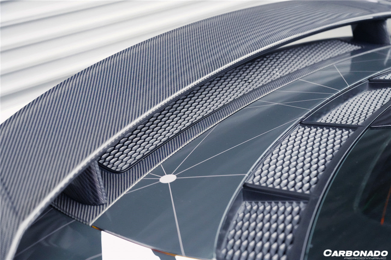 2016-2019 Audi R8 GEN2 V10 PLUS Coupe ONLY GT Style Carbon Fiber Trunk Wing w/ Base - Carbonado Aero