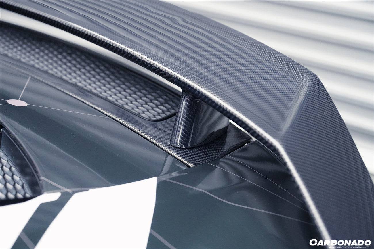 2016-2019 Audi R8 GEN2 V10 PLUS Coupe ONLY GT Style Carbon Fiber Trunk Wing w/ Base - Carbonado Aero