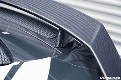 2016-2019 Audi R8 GEN2 V10 PLUS Coupe ONLY GT Style Carbon Fiber Trunk Wing w/ Base - Carbonado Aero