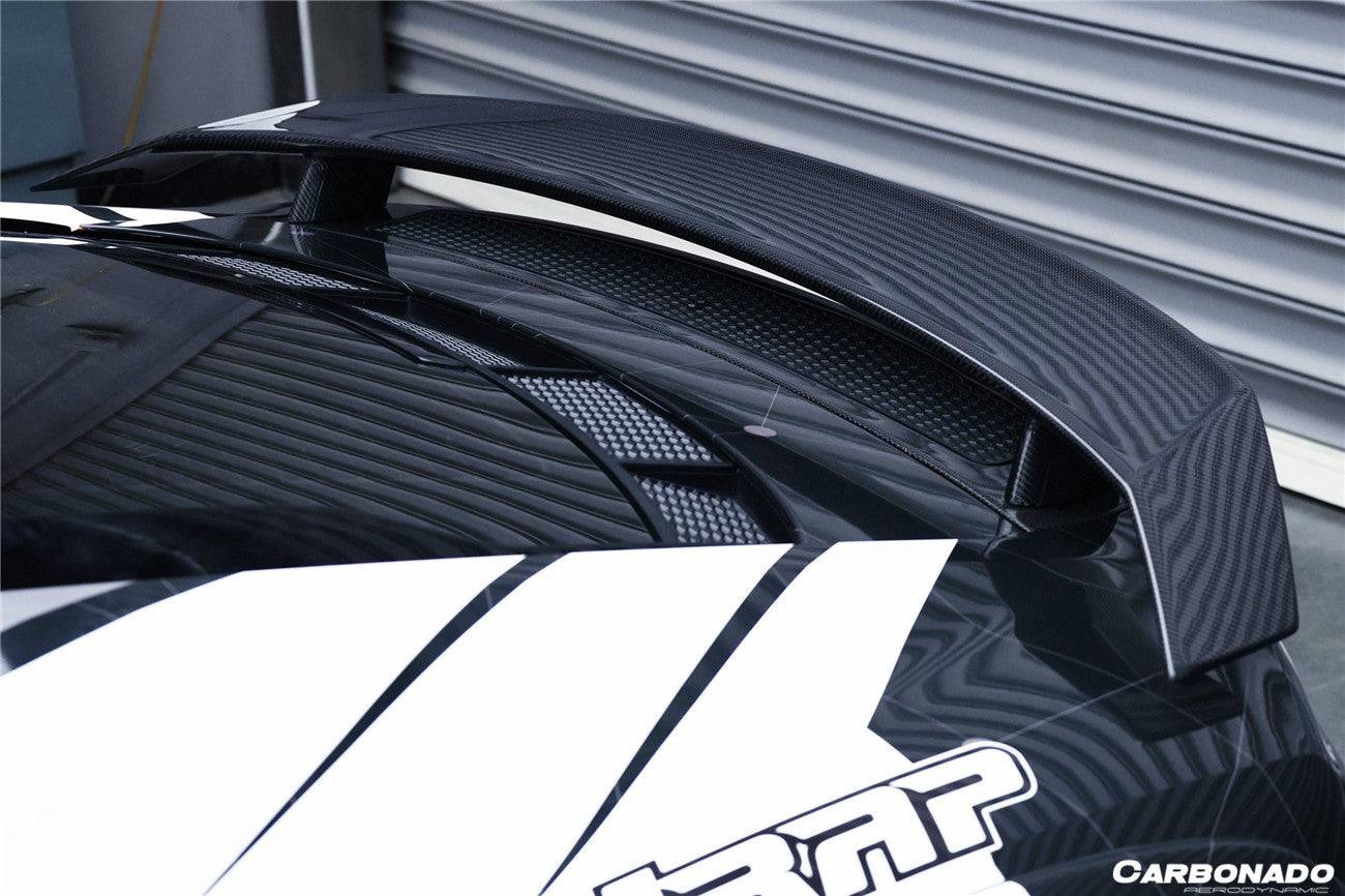 2016-2019 Audi R8 GEN2 V10 PLUS Coupe ONLY GT Style Carbon Fiber Trunk Wing w/ Base - Carbonado Aero