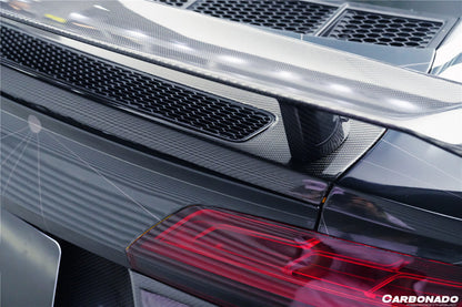 2016-2019 Audi R8 GEN2 V10 PLUS Coupe ONLY GT Style Carbon Fiber Trunk Wing w/ Base - Carbonado Aero