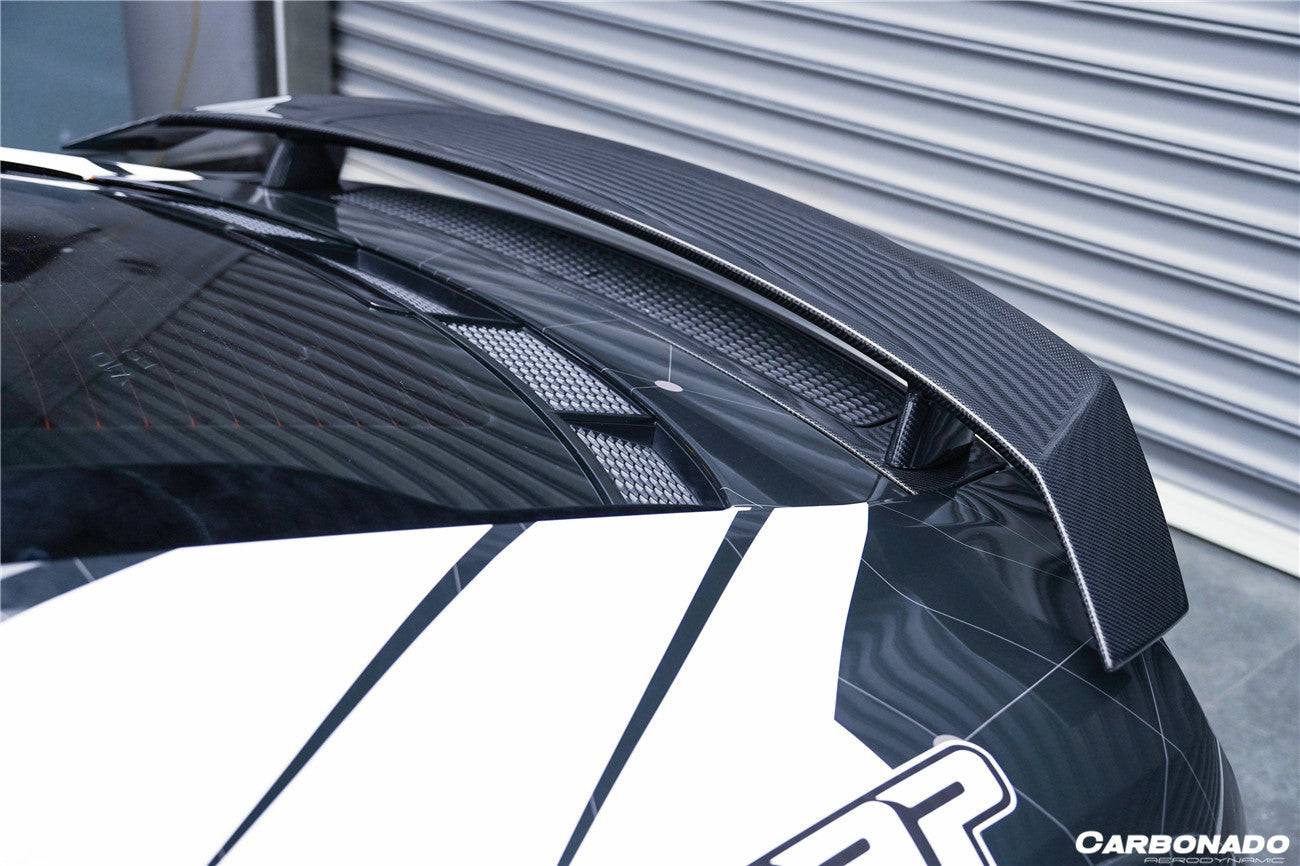 2016-2019 Audi R8 GEN2 V10 PLUS Coupe ONLY GT Style Carbon Fiber Trunk Wing w/ Base - Carbonado Aero