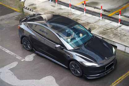 2023-2025 Tesla Model 3 LCI Turbo Style Carbon Fiber Pattern Look Body Kit - Carbonado