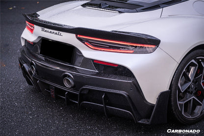 2020-2024 Maserati MC20 MSY Style DRY Carbon Fiber Rear Diffuser with Brake Light