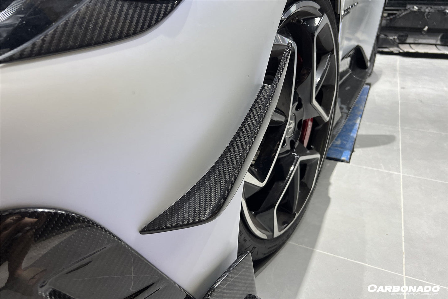 2020-2024 Maserati MC20 MSY Style DRY Carbon Fiber Front Bumper Canards