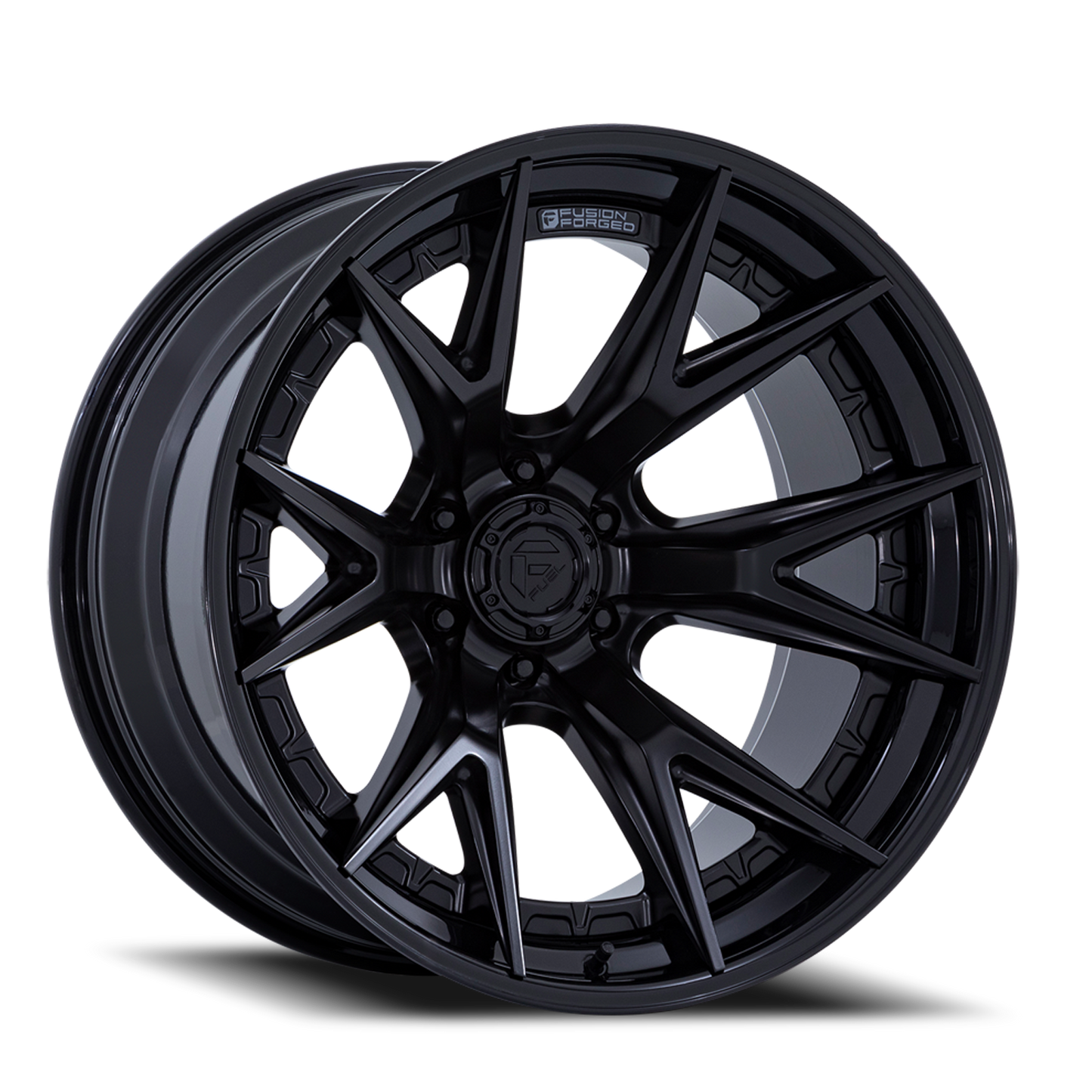 Fuel Off-Road Catalyst FC402MX 20x9 +1 6x139.7mm 106.1mm Matte Black Gloss Black Lip