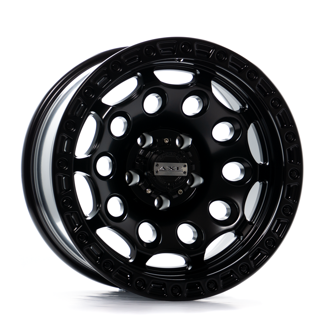 AXE WHEELS CHAOS SATIN BLACK 17x9 ET0 6x139 (Square Set of 4)