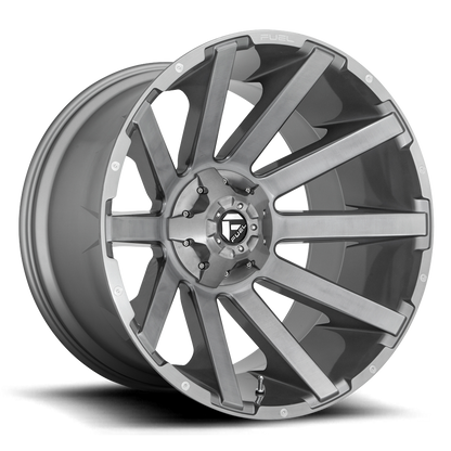 Fuel Off-Road Contra Platinum D714 20x10 -19 6x135/6x139.7mm 106.1mm Brushed Gunmetal Clear Tint