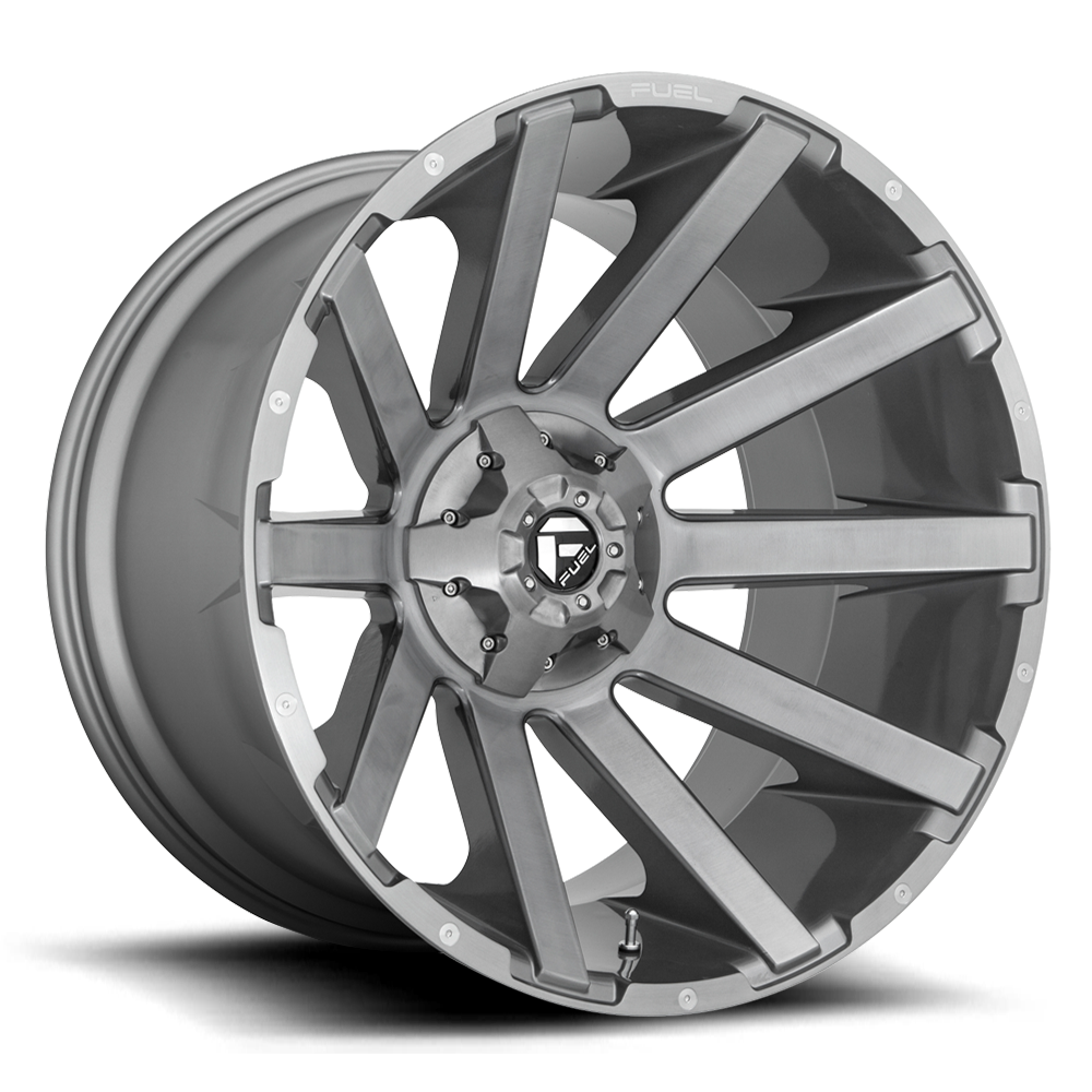 Fuel Off-Road Contra Platinum D714 20x9 +2 6x135/6x139.7mm 106.1mm Brushed Gunmetal Clear Tint