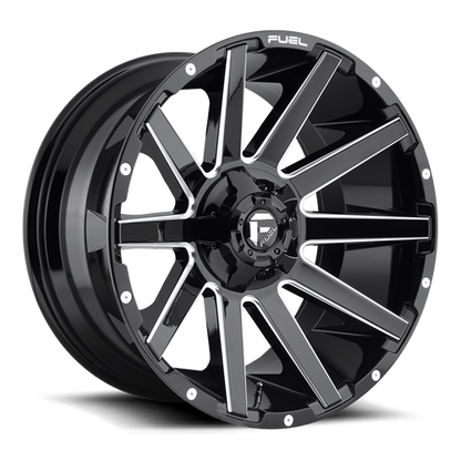 Fuel Off-Road Contra D615 24x12 -44 5x139.7/5x150mm 110.3mm Gloss Black Milled