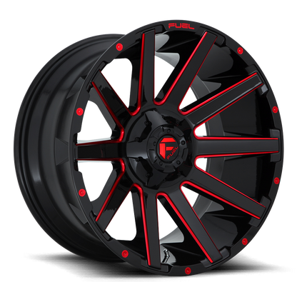Fuel Off-Road Contra D643 20x9 +1 5x114.3/5x127mm 78.1mm Gloss Red Milled