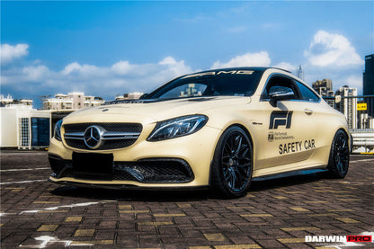 2015-2021 Mercedes Benz W205 C63/S AMG Carbon Fiber Front Bumper Trim Set (4pcs) - DarwinPRO Aerodynamics