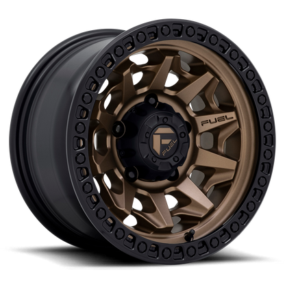 Fuel Off-Road Covert D696 17x9 +1 5x127mm 71.5mm Matte Bronze Black Bead Ring