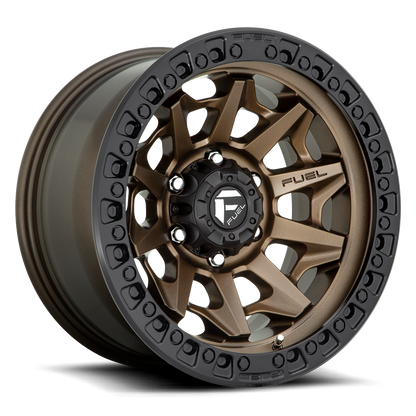 Fuel Off-Road Covert D696 18x9 +1 8x165.1mm 125.2mm Matte Bronze Black Bead Ring