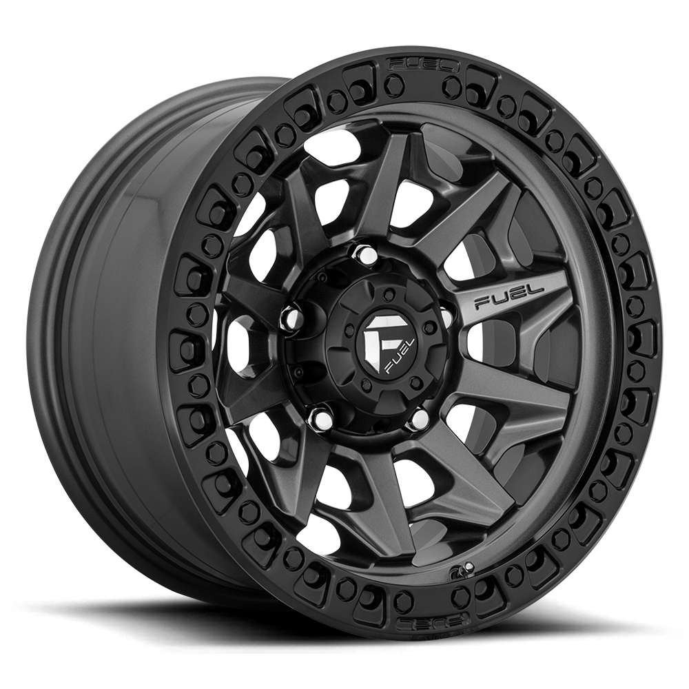 Fuel Off-Road Covert D716 20x10 -18 5x127mm 71.5mm Matte Gunmetal Black Bead Ring