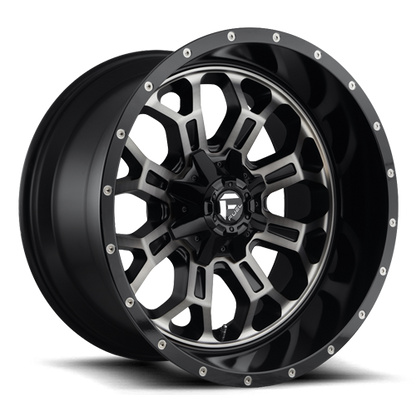 Fuel Off-Road Crush D561 20x9 +20 5x139.7/5x150mm 110.3mm Gloss Black Double Dark Tint-Machined Face