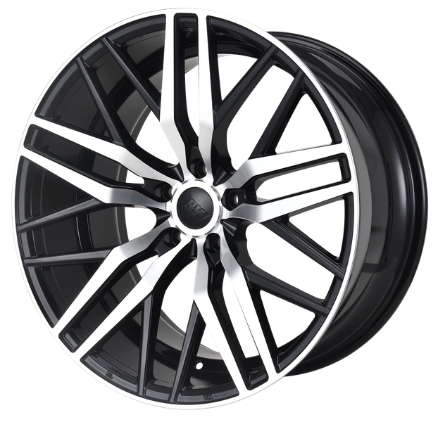E1508 Black Machined Face 20x10 ET35 5.114 – (Square Set of 4)