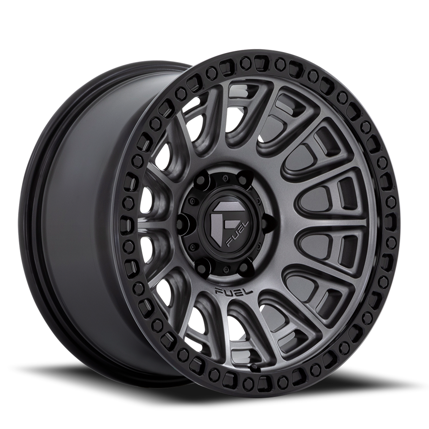 Fuel Off-Road Cycle D835 20x9 +1 6x139.7mm 106.1mm Matte Gunmetal Black Ring