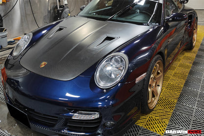 DarwinPRO 2005-2012 Porsche 911 997 Carrera & S & 4S & Turbo & 06-12 Cayman 987 GT2RS Style Hood - DarwinPRO Aerodynamics