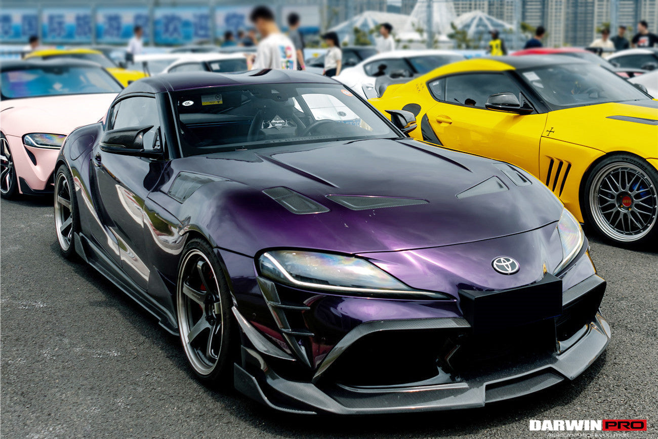 2019-UP Toyota GR Supra (J29/DB) A90 A91 BKSS Style Carbon Fiber Front Canards - DarwinPRO Aerodynamics
