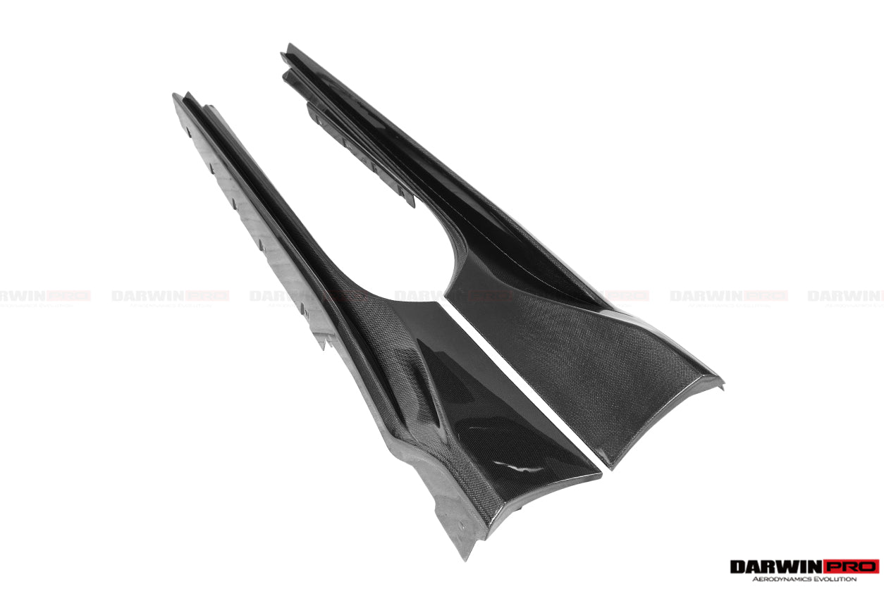 2015-2020 Ferrari 488 GTB | Spider Pista Style Carbon Fiber Side Skirts - DarwinPRO Aerodynamics