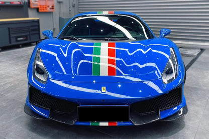 2018-2020 Ferrari 488 Pista Partial Carbon Fiber Front Bumper