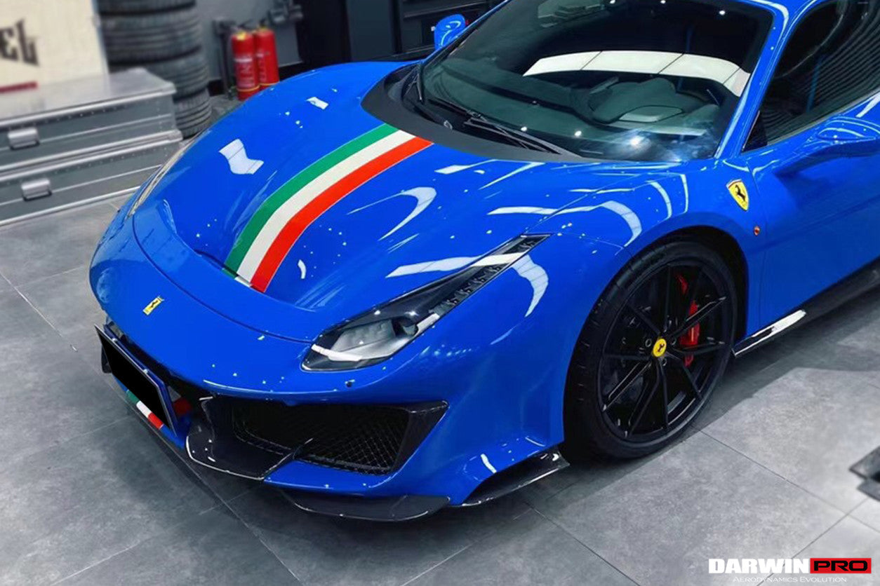 2018-2020 Ferrari 488 Pista Partial Carbon Fiber Front Bumper