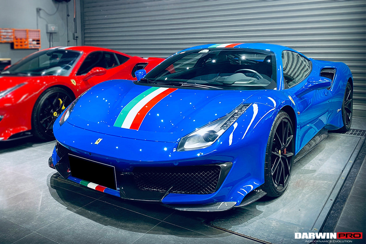 2018-2020 Ferrari 488 Pista Partial Carbon Fiber Front Bumper