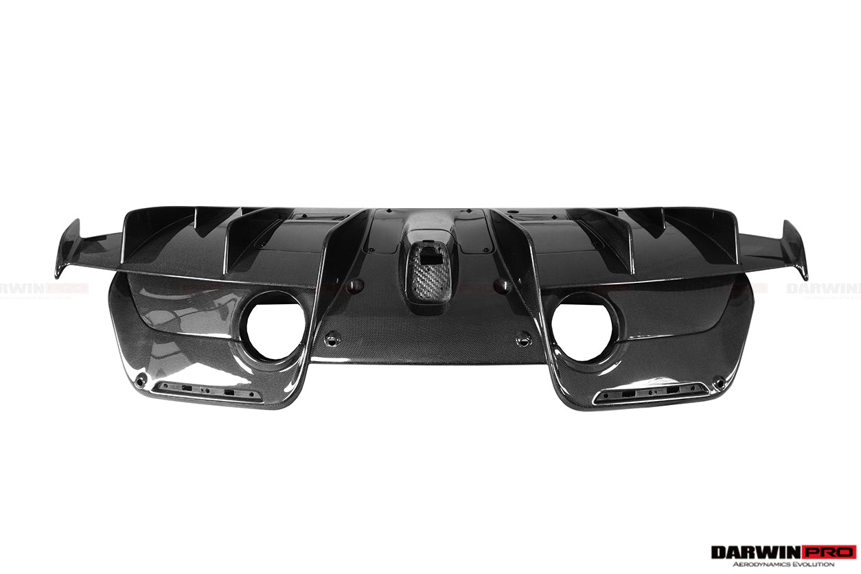 2015-2020 Ferrari 488 Spider Pista Style Carbon Fiber Rear Bumper And Wing