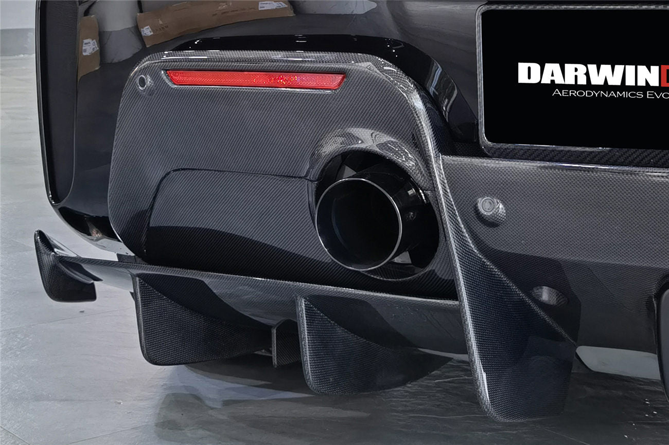 2015-2020 Ferrari 488 Spider Pista Style Carbon Fiber Rear Bumper And Wing