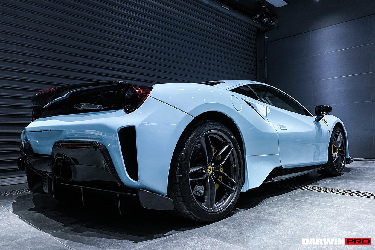 2015-2020 Ferrari 488 GTB | Spider Pista Style Carbon Fiber Side Skirts - DarwinPRO Aerodynamics