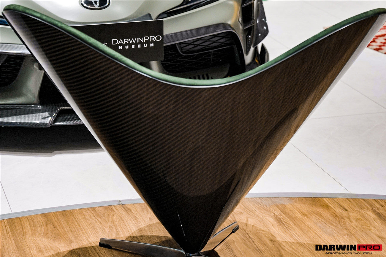 DARWINPRO CARBON FIBER HEART-SHAPED BRITISH GREEN SUEDE LOUNGE CHAIR