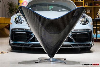 DARWINPRO CARBON FIBER HEART-SHAPED MARINE BLUE SUEDE LOUNGE CHAIR