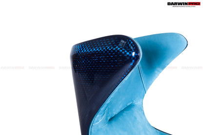 DARWINPRO CARBON FIBER LUNAR BLUE SUEDE LOUNGE CHAIR
