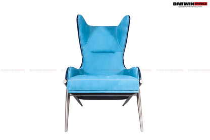 DARWINPRO CARBON FIBER LUNAR BLUE SUEDE LOUNGE CHAIR