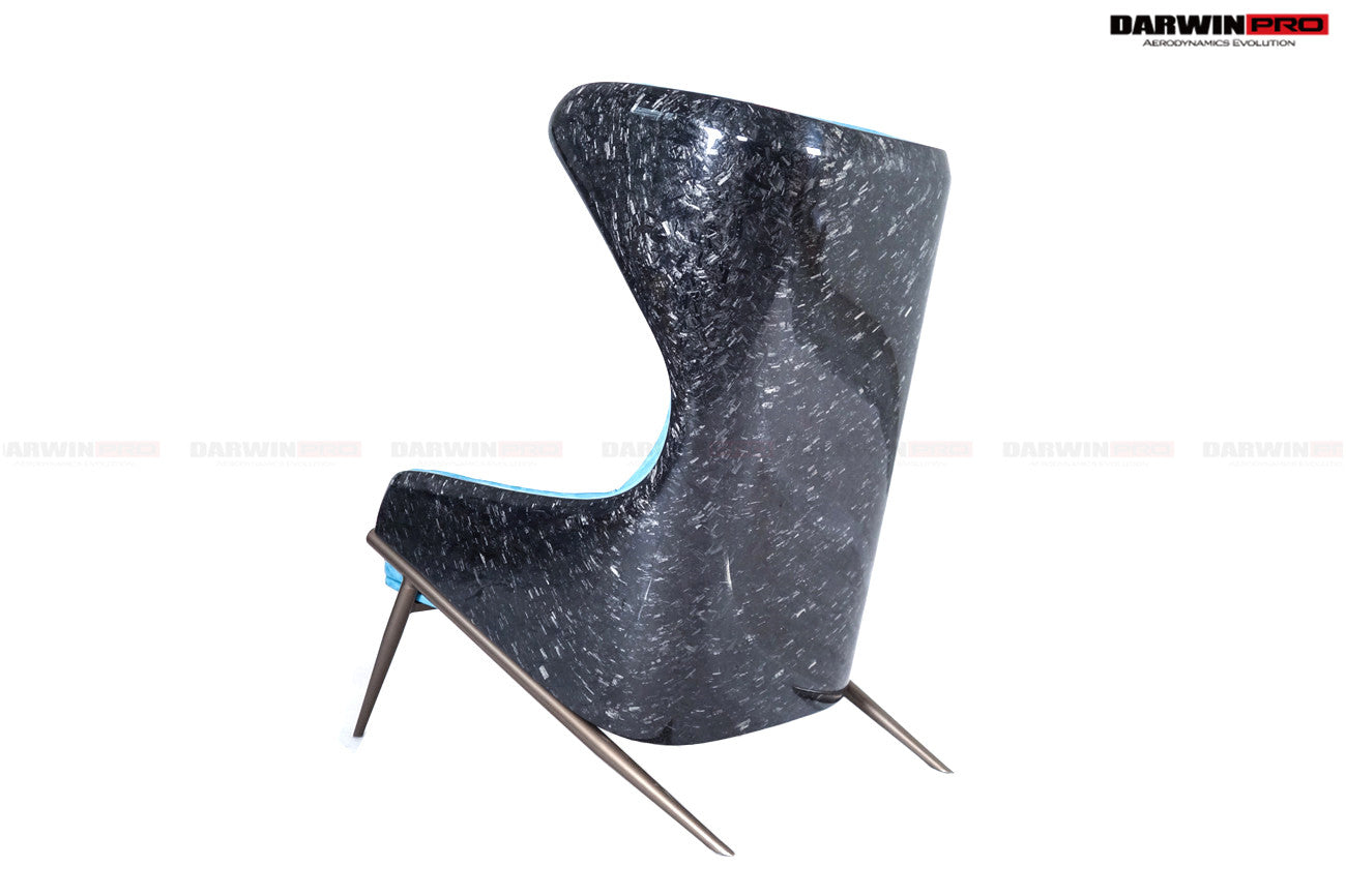 DARWINPRO CARBON FIBER LUNAR BLUE SUEDE LOUNGE CHAIR