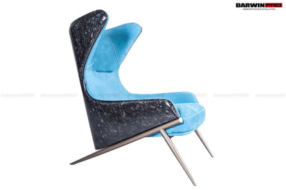 DARWINPRO CARBON FIBER LUNAR BLUE SUEDE LOUNGE CHAIR