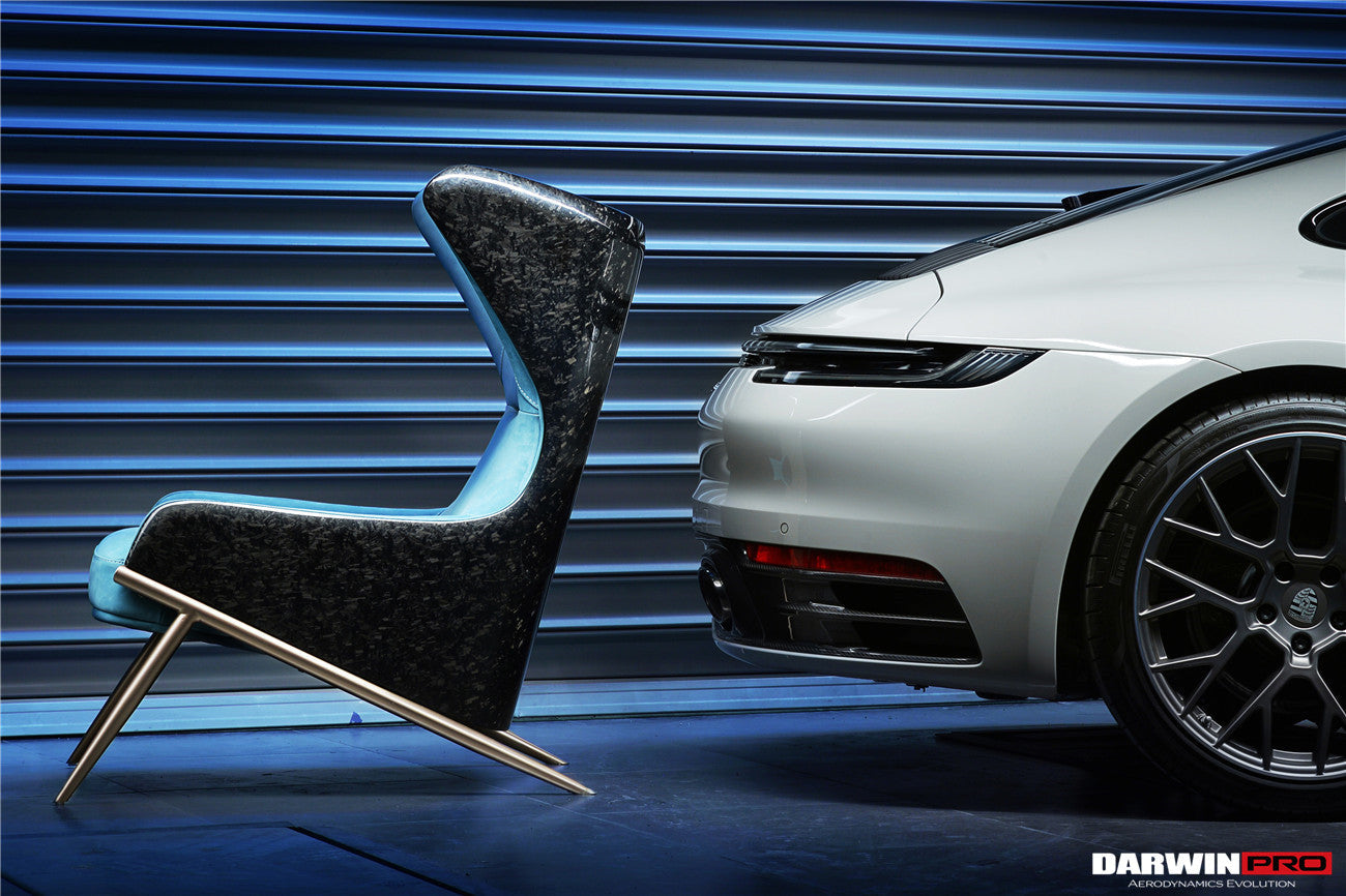 DARWINPRO CARBON FIBER LUNAR BLUE SUEDE LOUNGE CHAIR