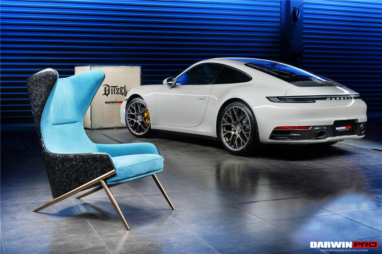 DARWINPRO CARBON FIBER LUNAR BLUE SUEDE LOUNGE CHAIR