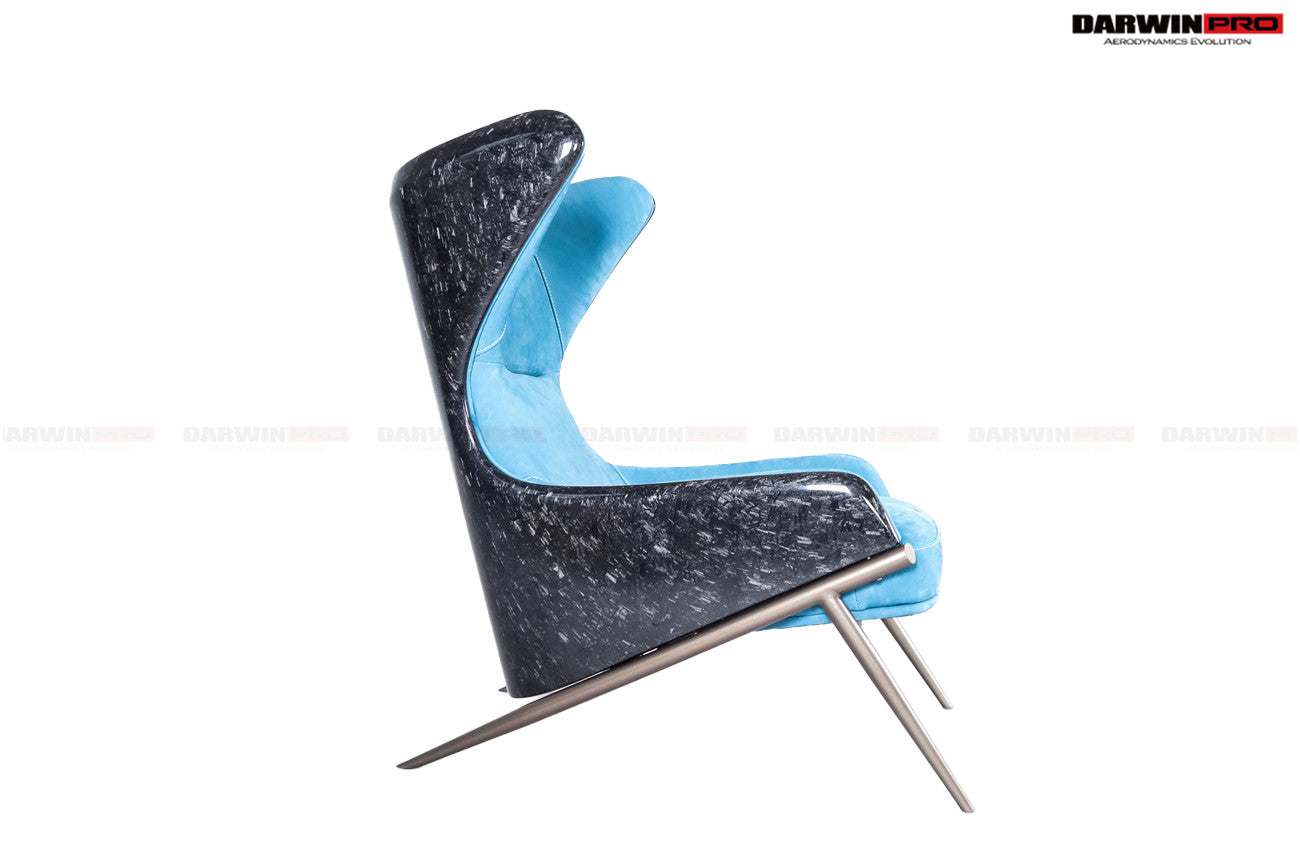 DARWINPRO CARBON FIBER LUNAR BLUE SUEDE LOUNGE CHAIR