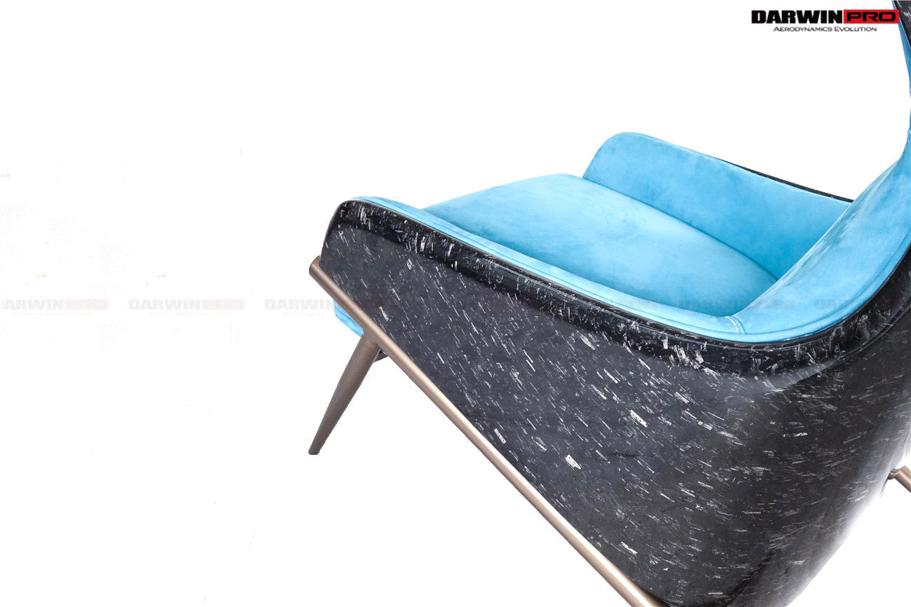 DARWINPRO CARBON FIBER LUNAR BLUE SUEDE LOUNGE CHAIR