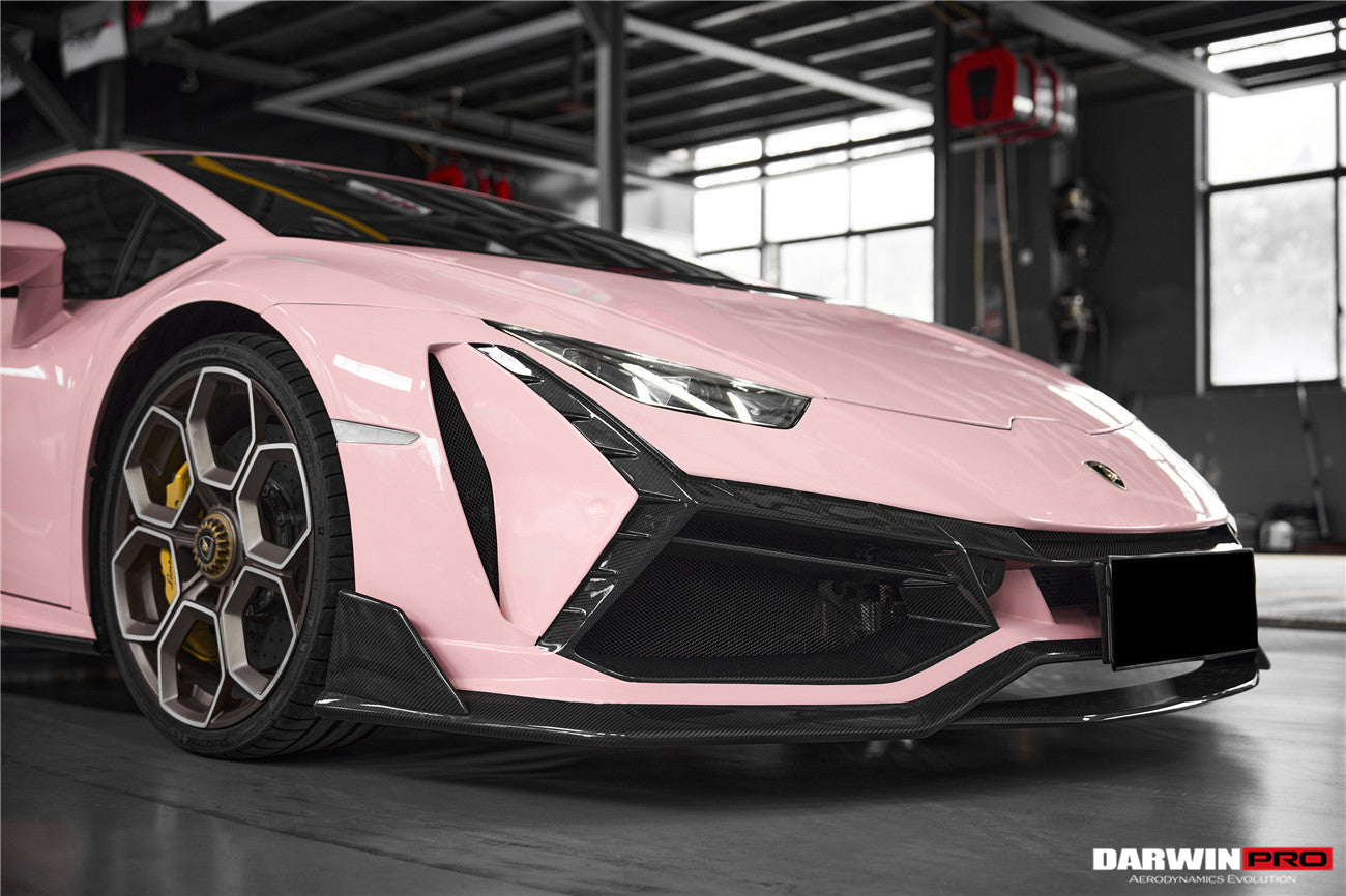 DarwinPRO 2015-2025 Lamborghini Huracan LP610 & LP580 & EVO & Tecnica BKSSII Style Front Bumper - DarwinPRO Aerodynamics